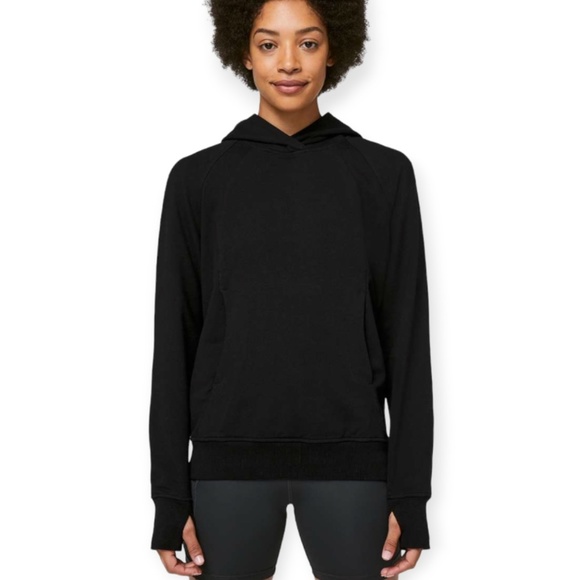 lululemon athletica Tops - LULULEMON Scuba Black Pullover Hoodie Sweater SZ 6